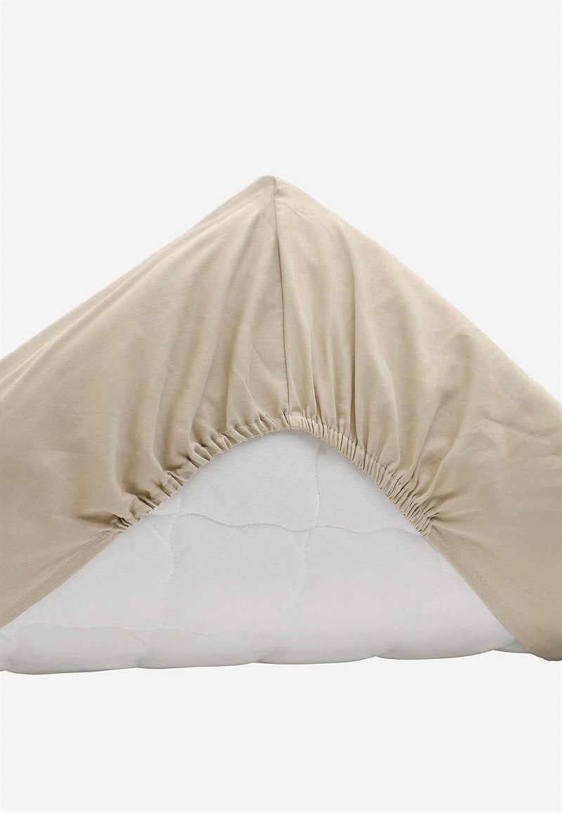 Faconsyet lagen i satin Økologisk bomuld