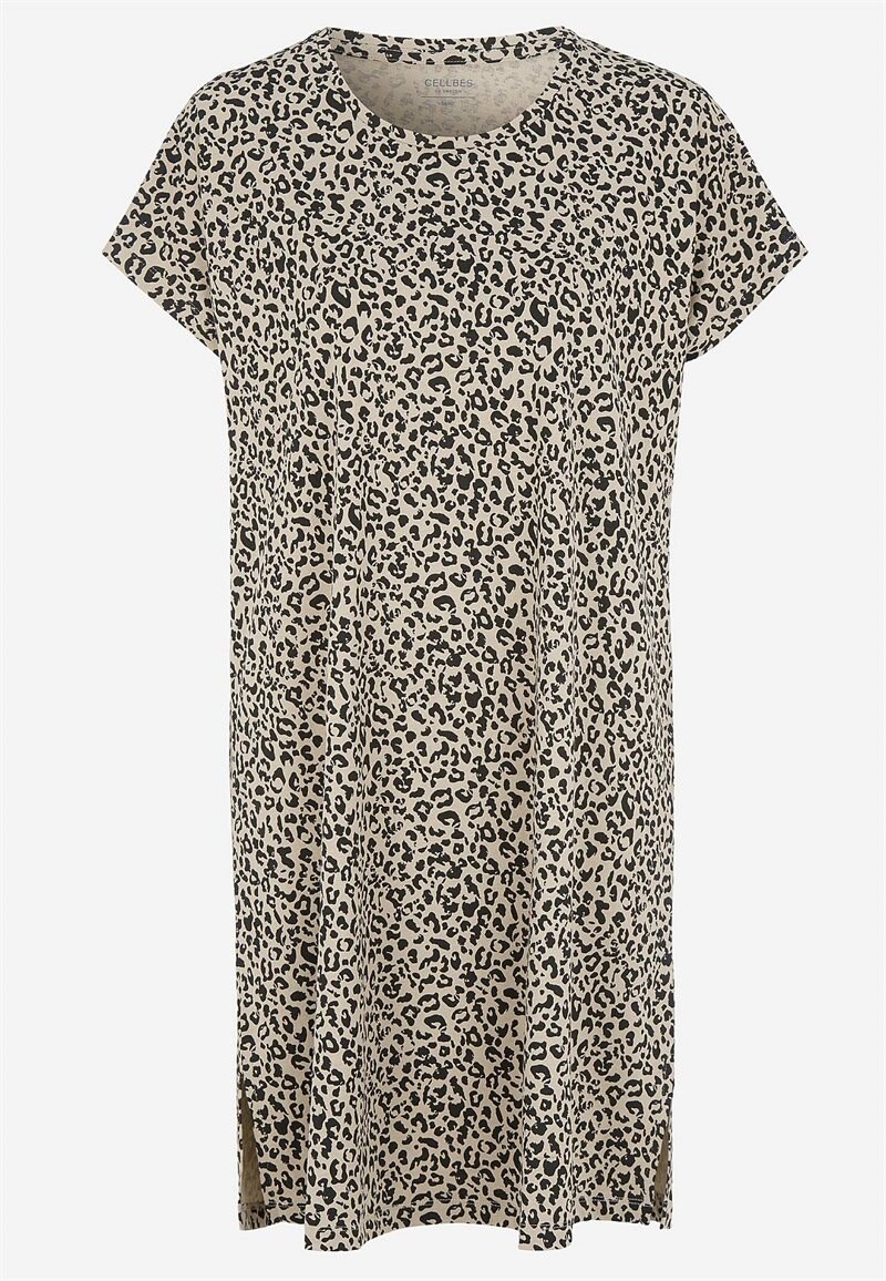 Mønstret natkjole i bomuld