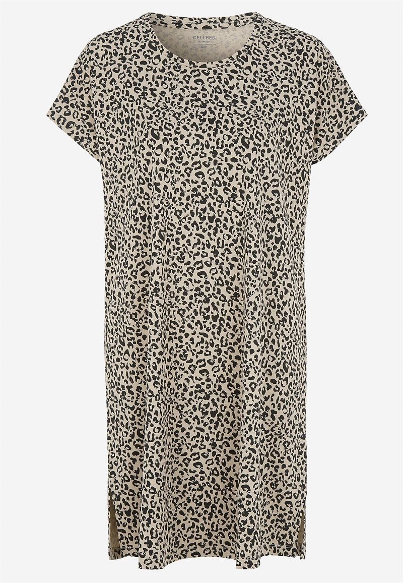 Mønstret natkjole i bomuld