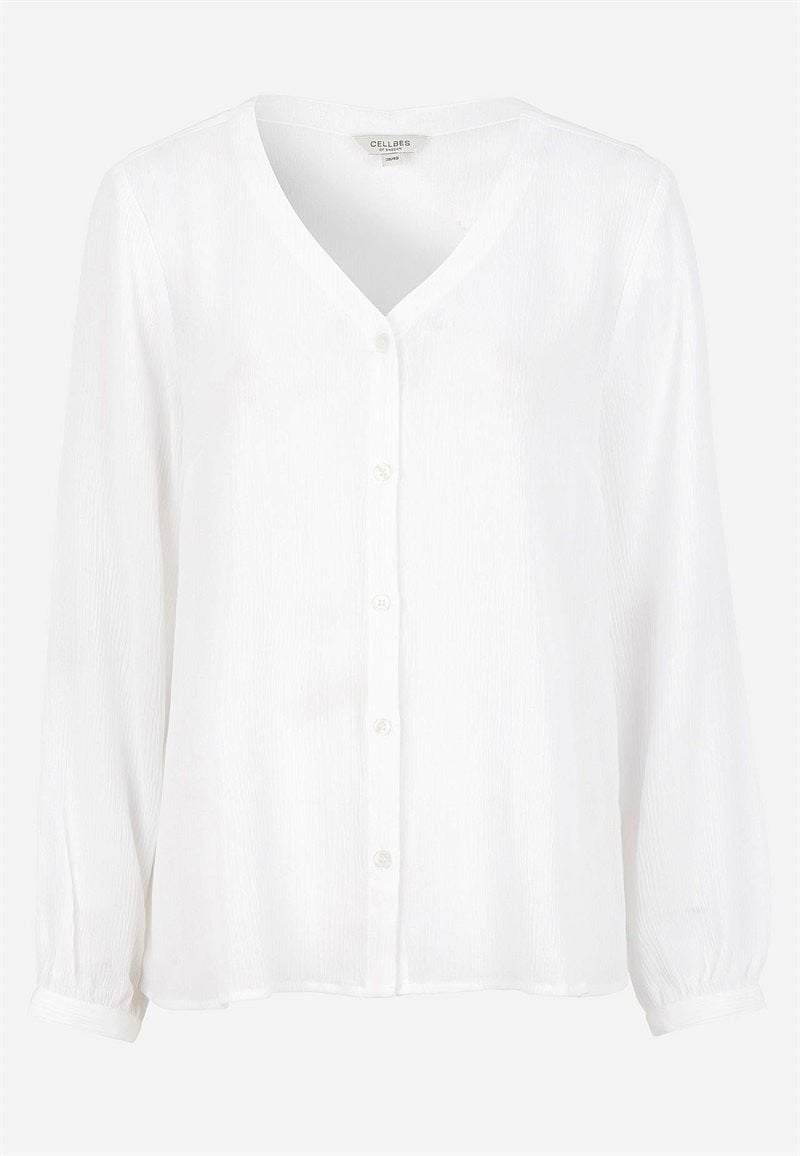 Bluse med crepe kvalitet