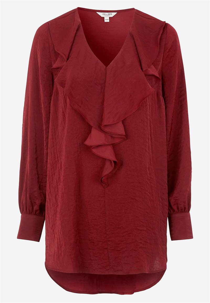 Tunika med flæsekrave