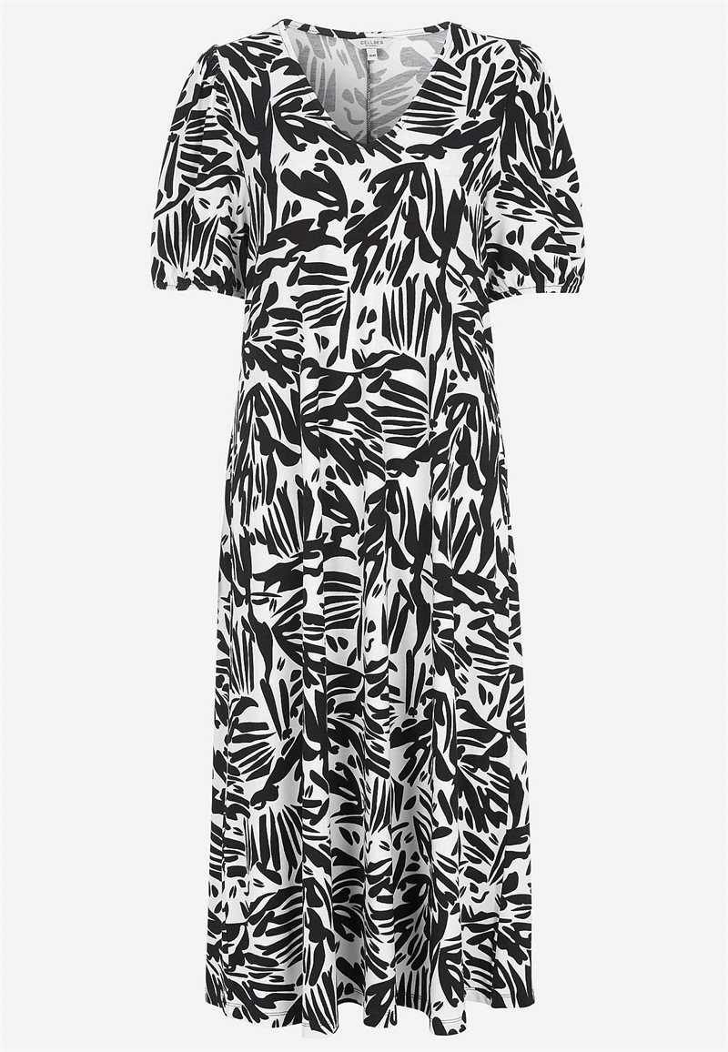 Jerseykjole med pufærmer