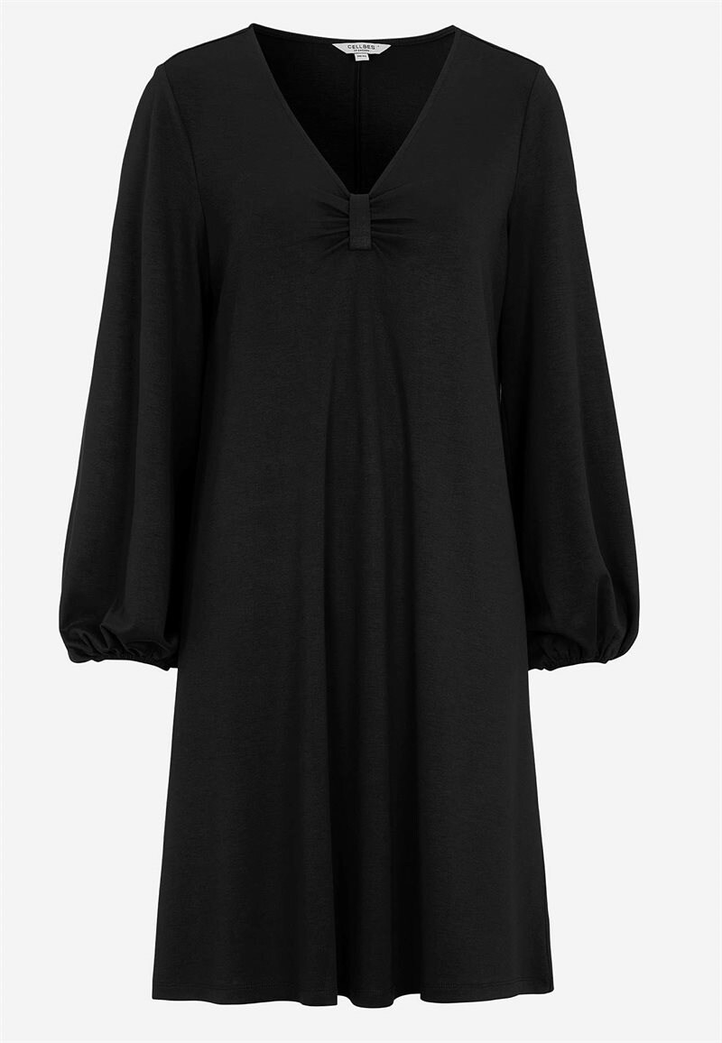 Jerseykjole med rynkedetalje