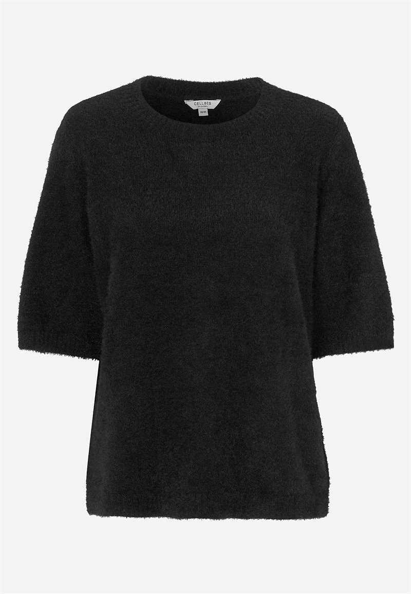 Kortærmet strikket trøje