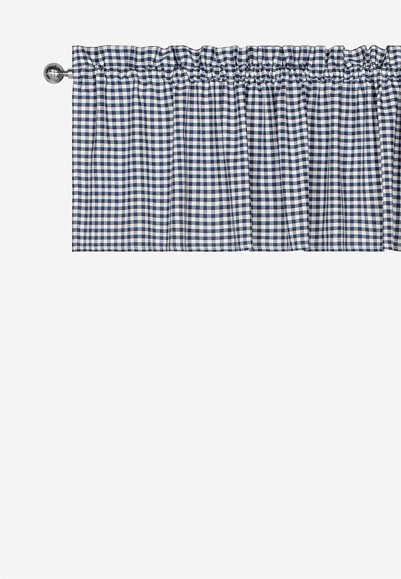 Vævet, ternet gardinkappe