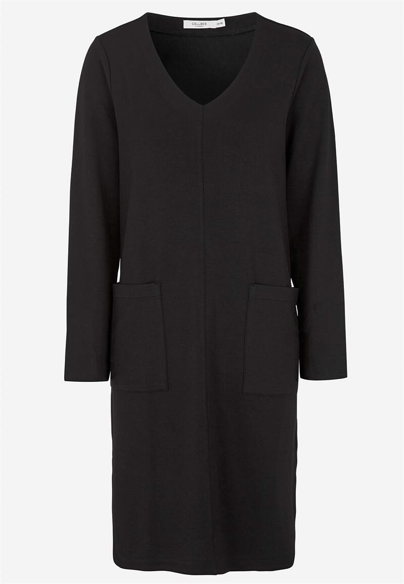 Superblød jerseykjole med lommer