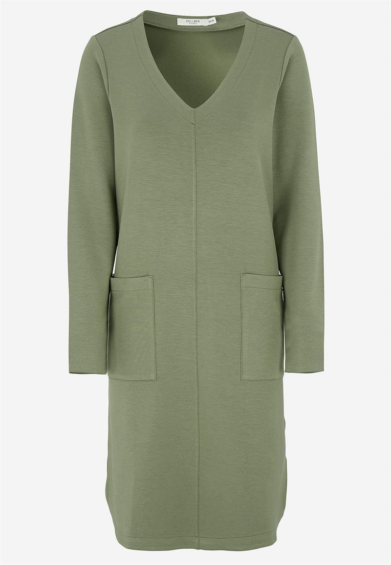 Superblød jerseykjole med lommer