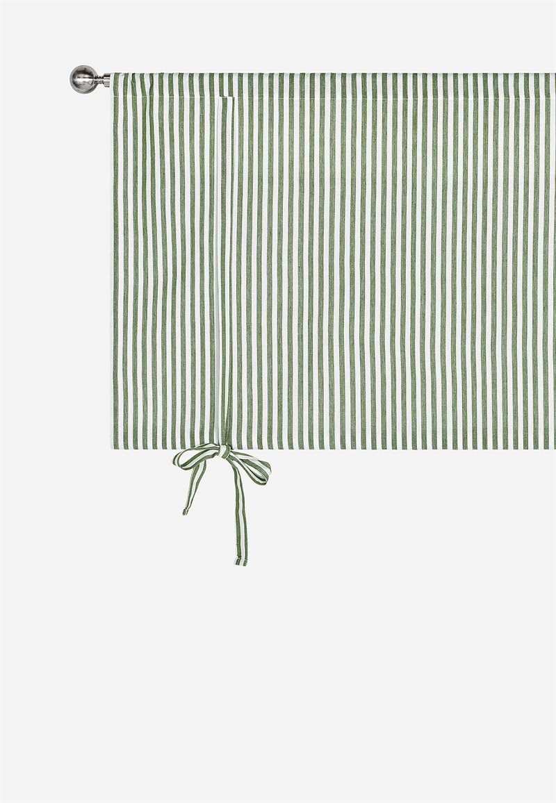 Vævet, stribet liftgardin