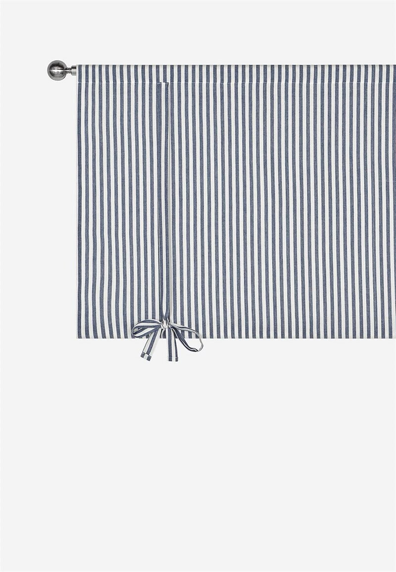 Vævet, stribet liftgardin