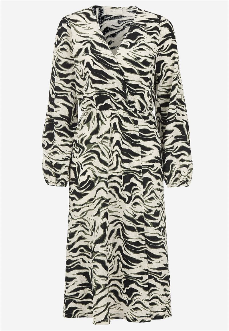 Jerseykjole med lukket slå-om