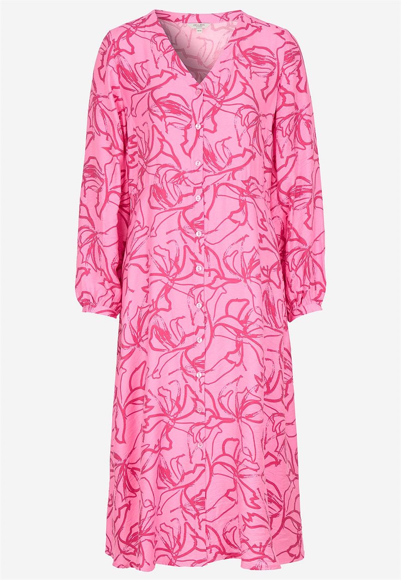 Vævet kjole med knapper