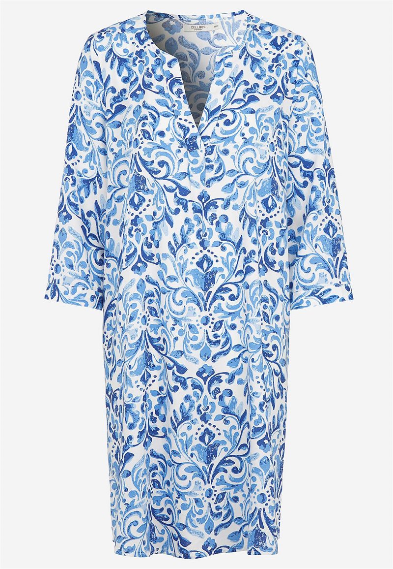 Vævet, mønstret kjole