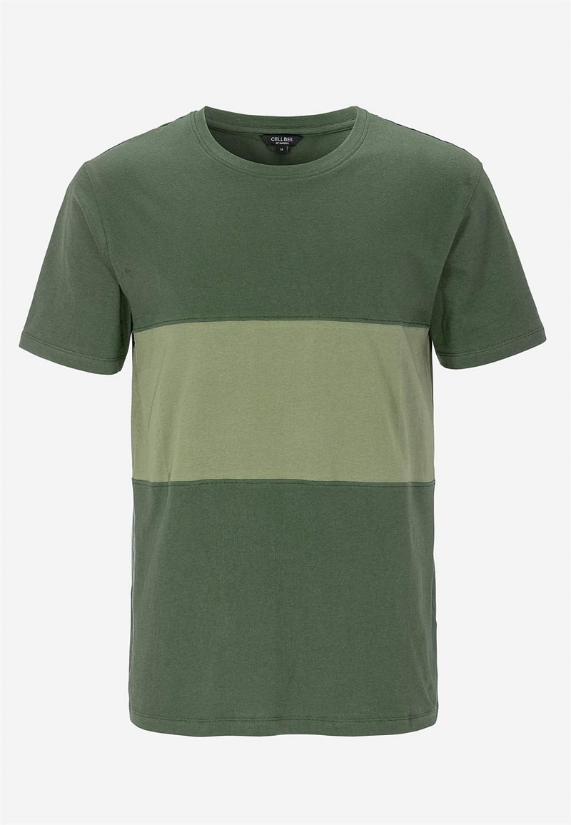 T-shirt med en bred stribe