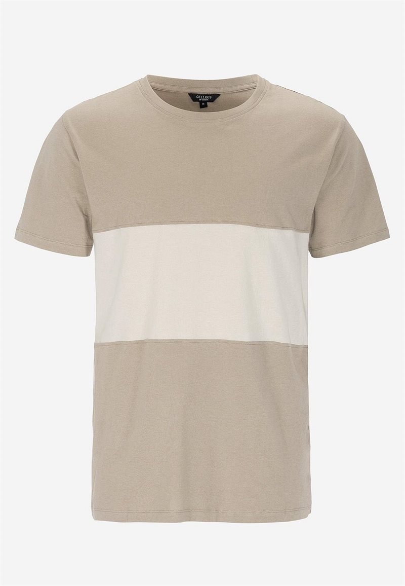 T-shirt med en bred stribe