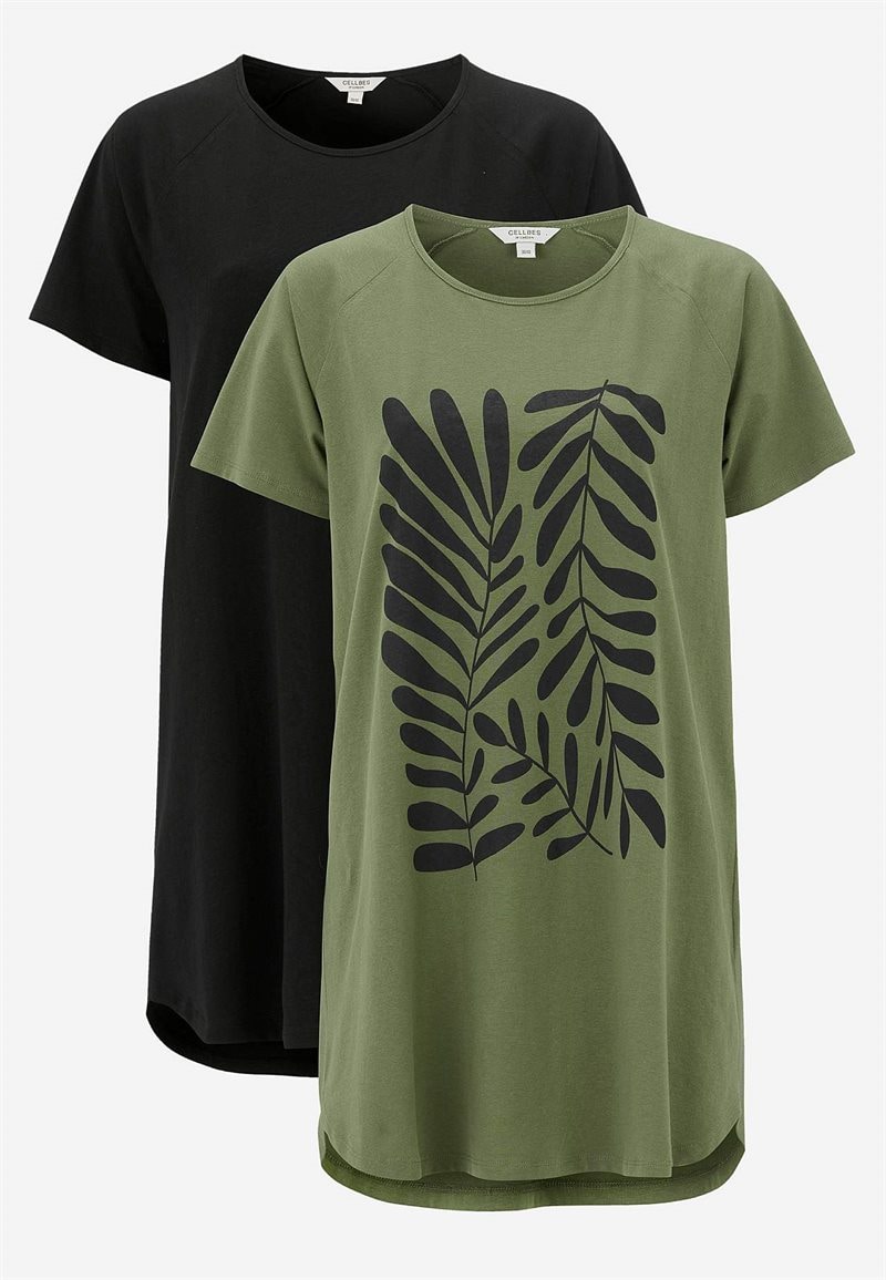 Jerseytunika i økologisk bomuld 2-pack