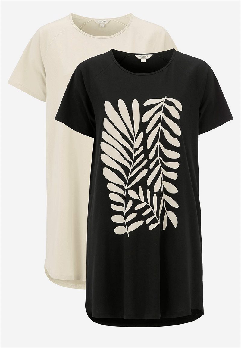 Jerseytunika i økologisk bomuld 2-pack