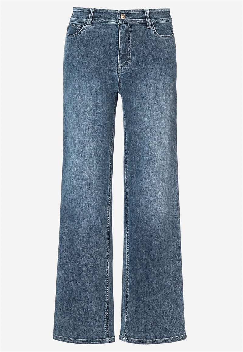 Brede jeans i denim med superstræk Sara