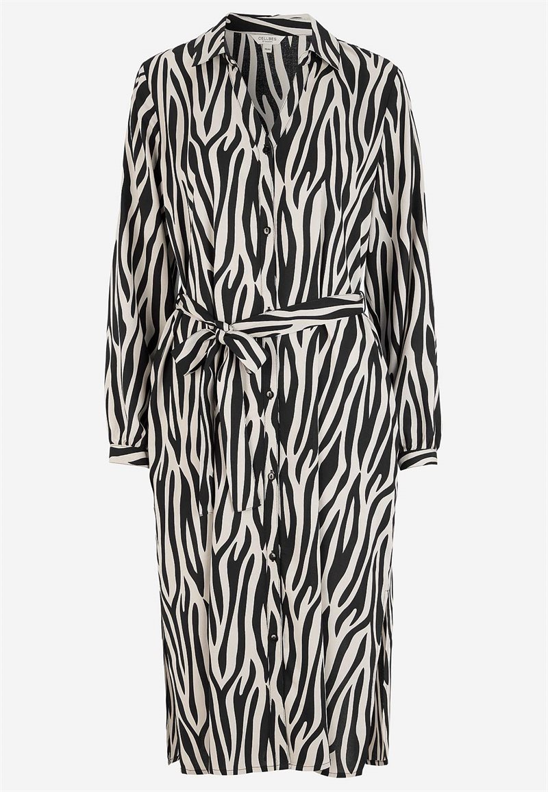 Vævet kjole med lommer