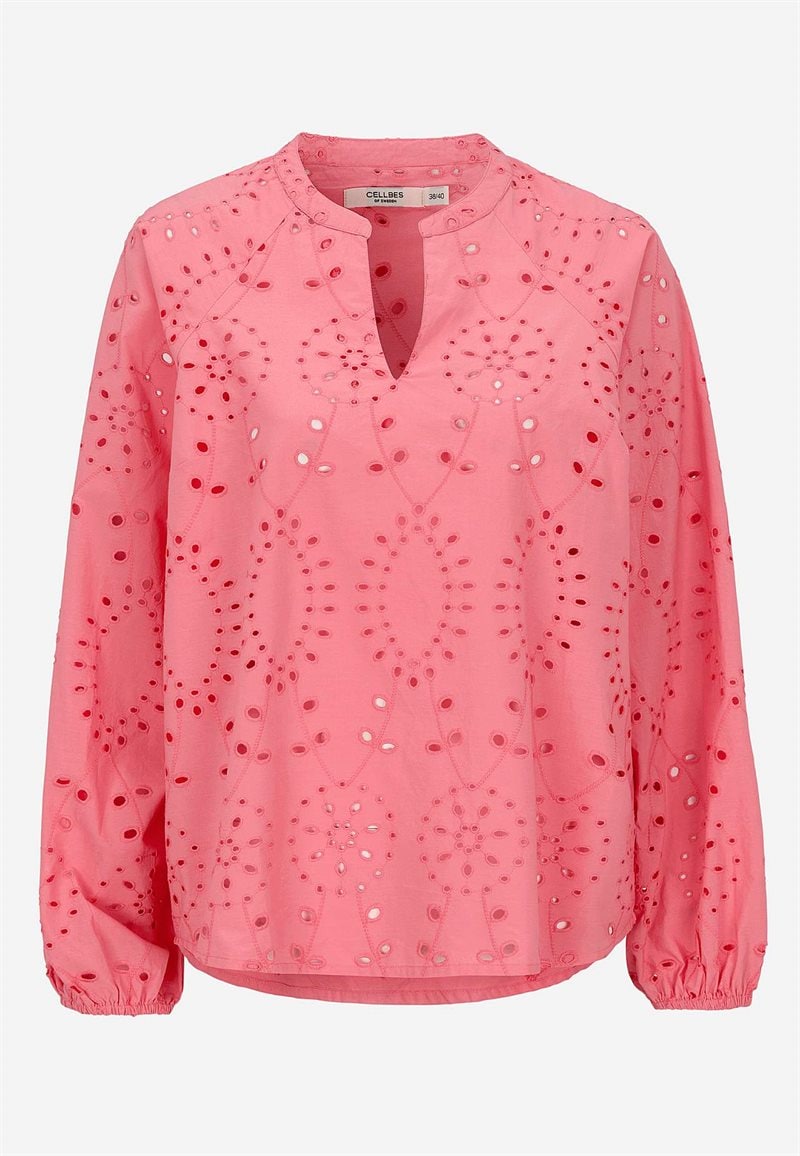 Bluse med broderi
