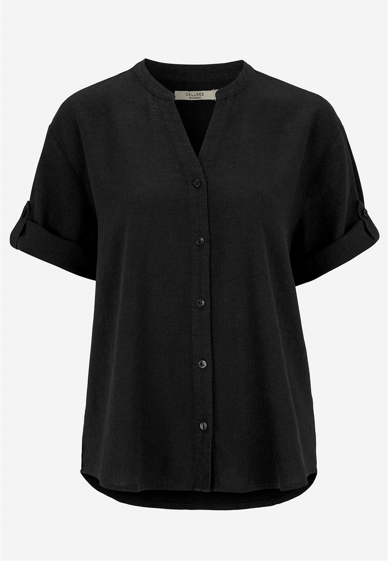 Bluse i hørblanding