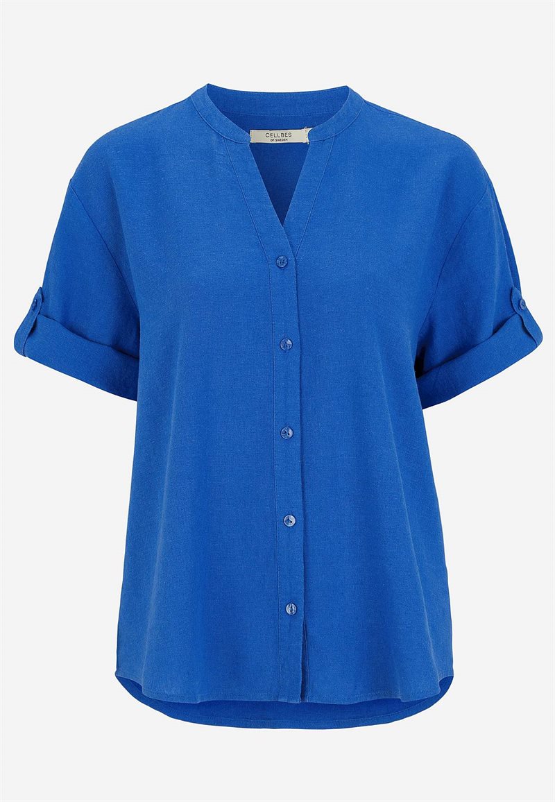 Bluse i hørblanding