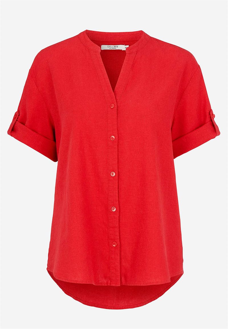 Bluse i hørblanding