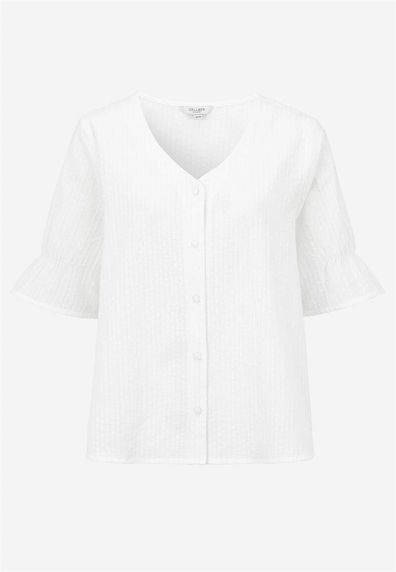 Bluse i seersucker