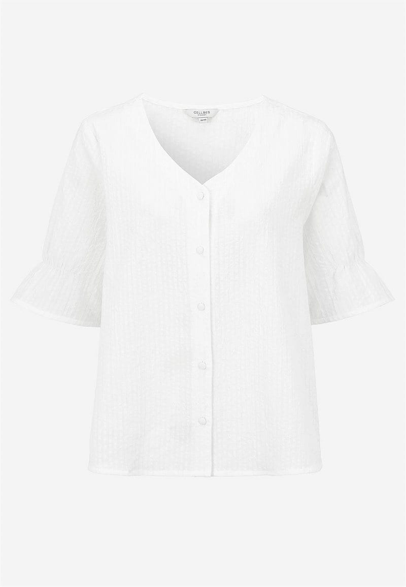 Bluse i seersucker