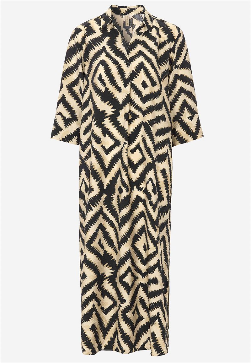 Vævet, let krøllet viskosekjole