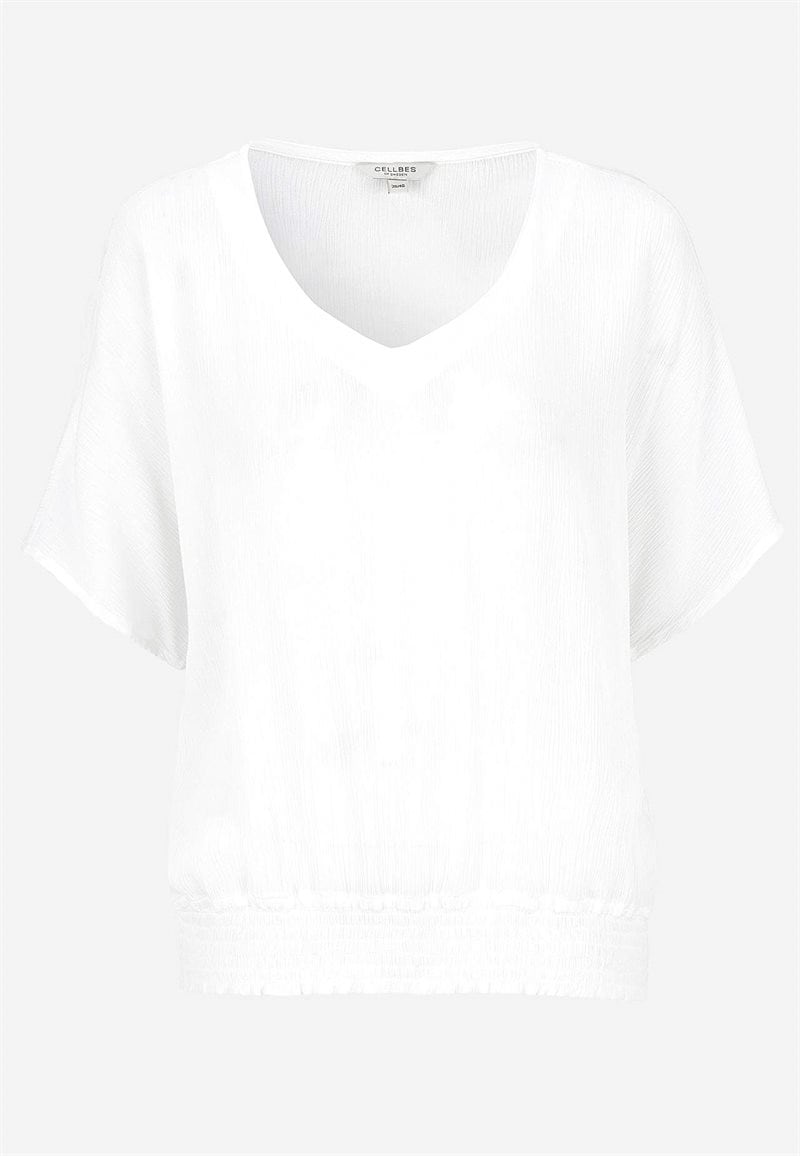 Bluse i viskosecrepe