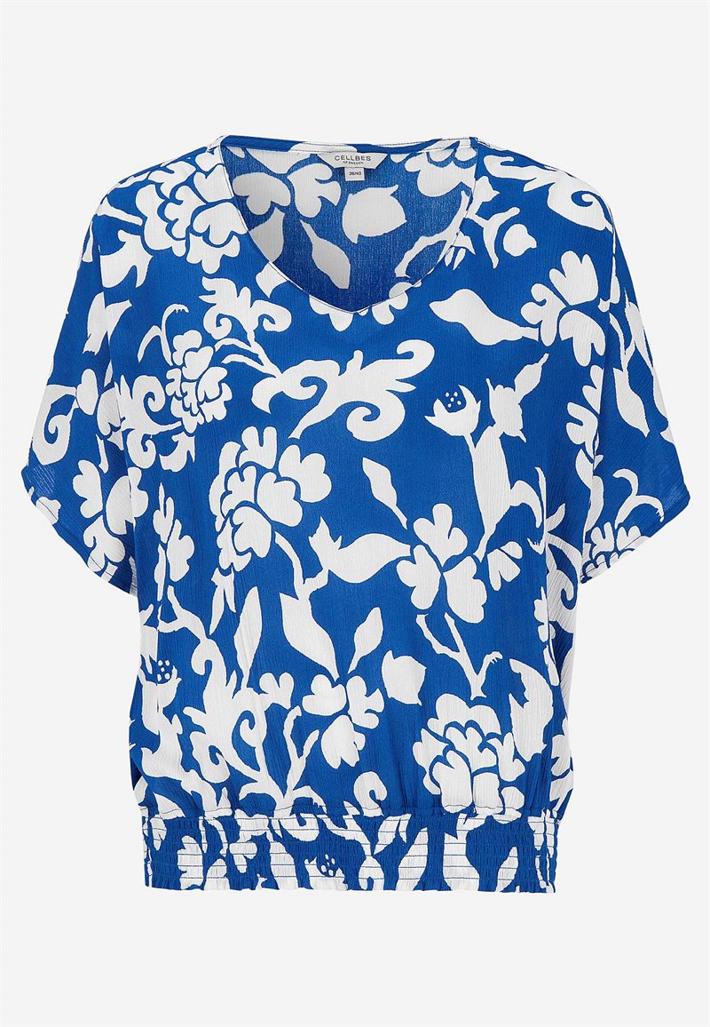 Bluse i viskosecrepe