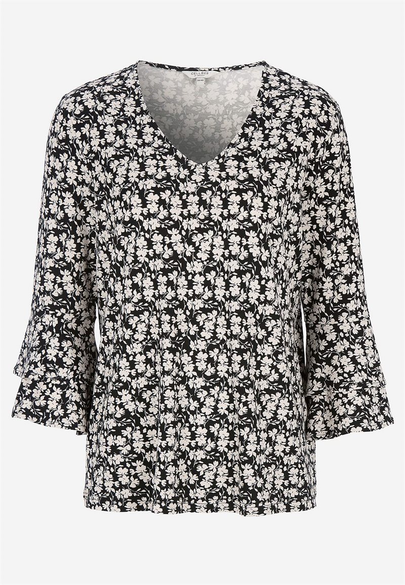 Jerseytop med flagrende ærmer