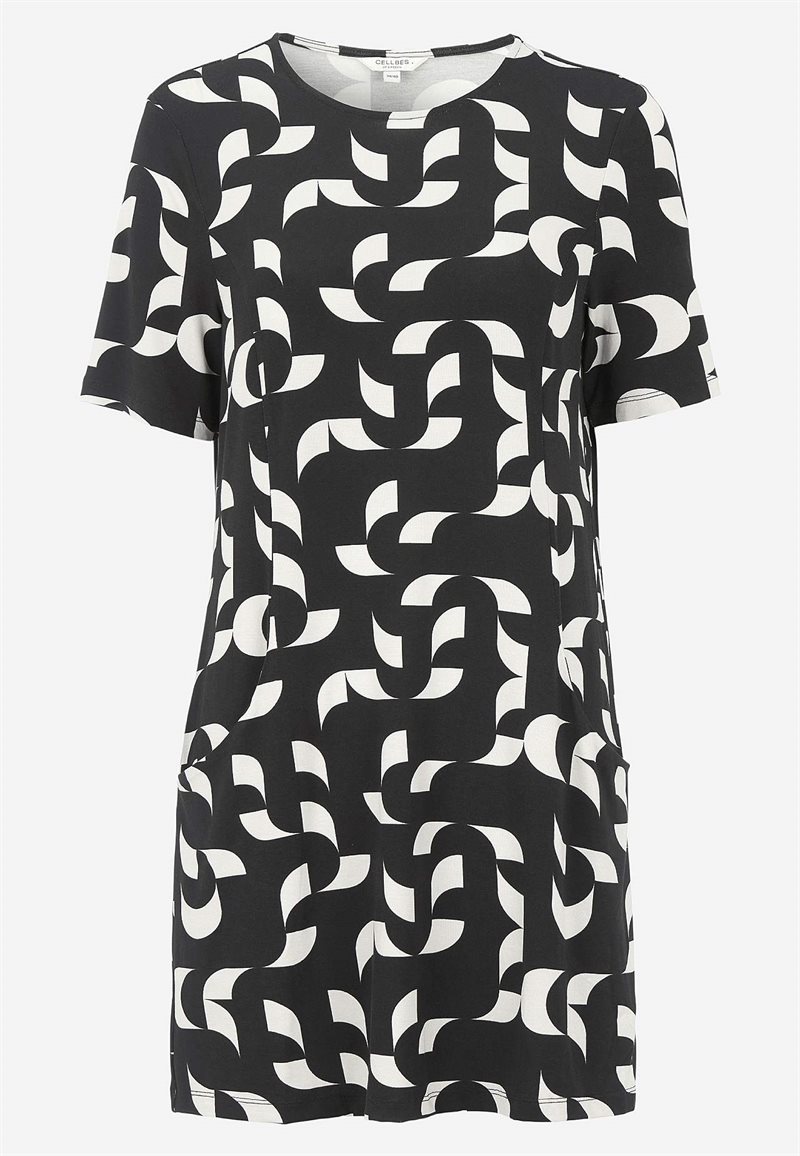 Mønstret tunika med lommer