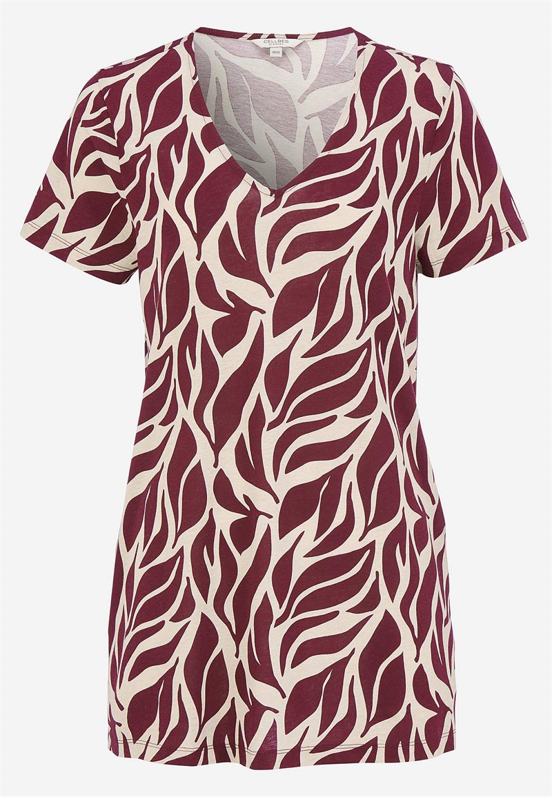 Mønstret jerseytunika med lommer