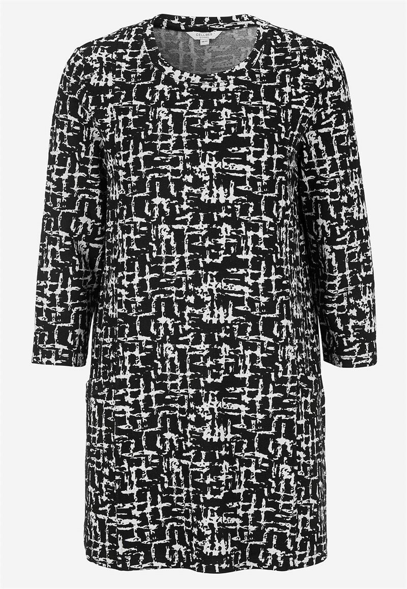 Mønstret tunikatop med lommer