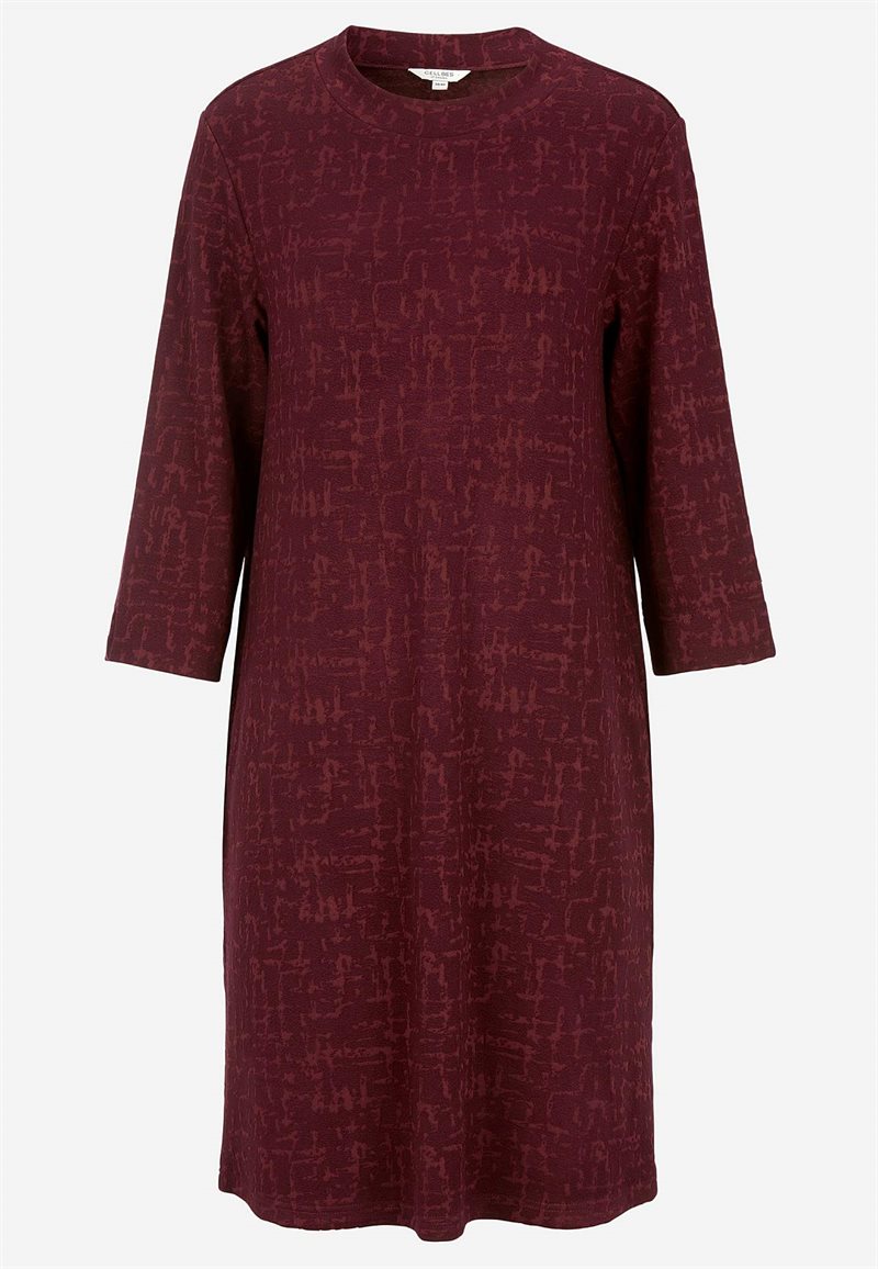 Mønstret kjole med sidelommer