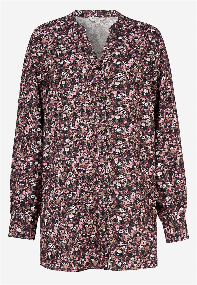 Vævet tunika med knapper