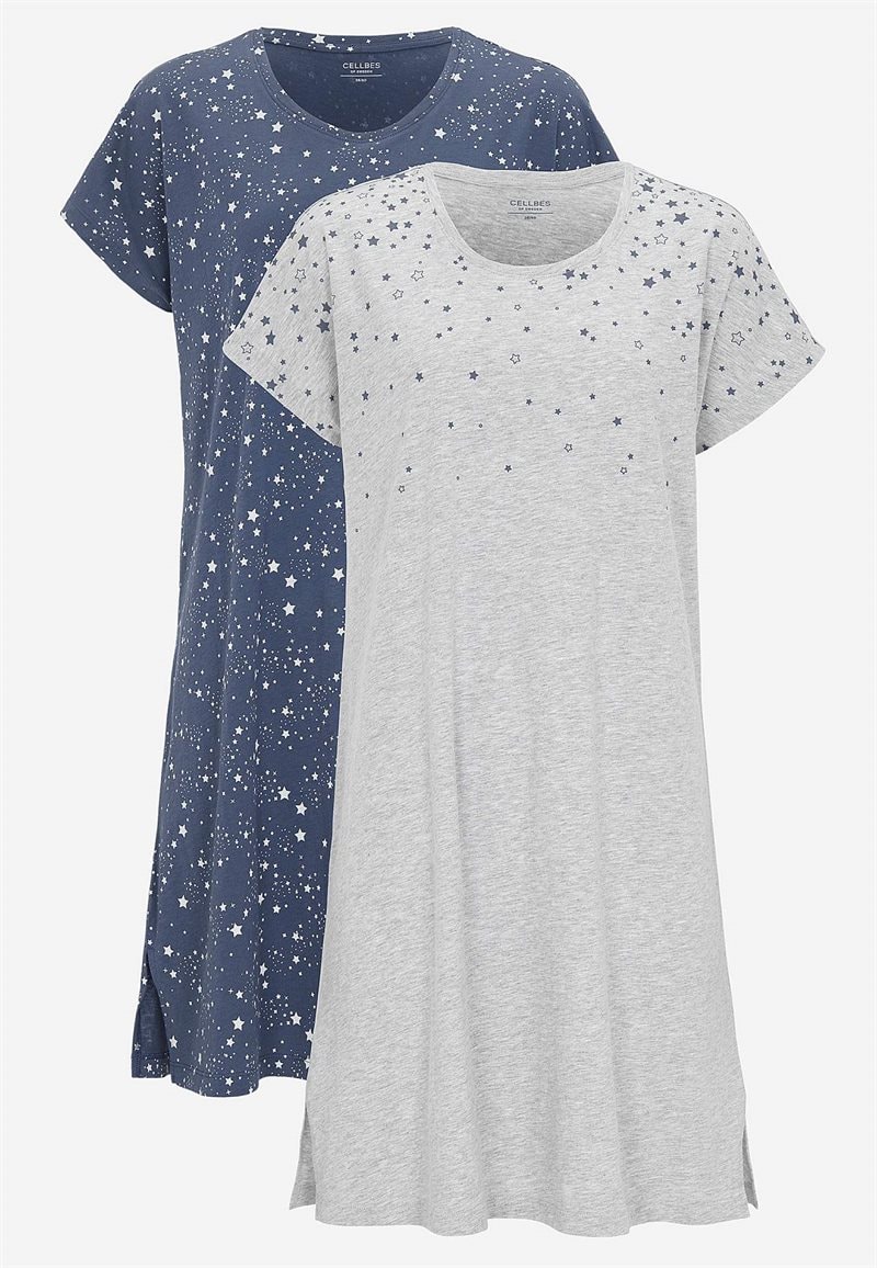 Kortærmet natkjole 2-pack