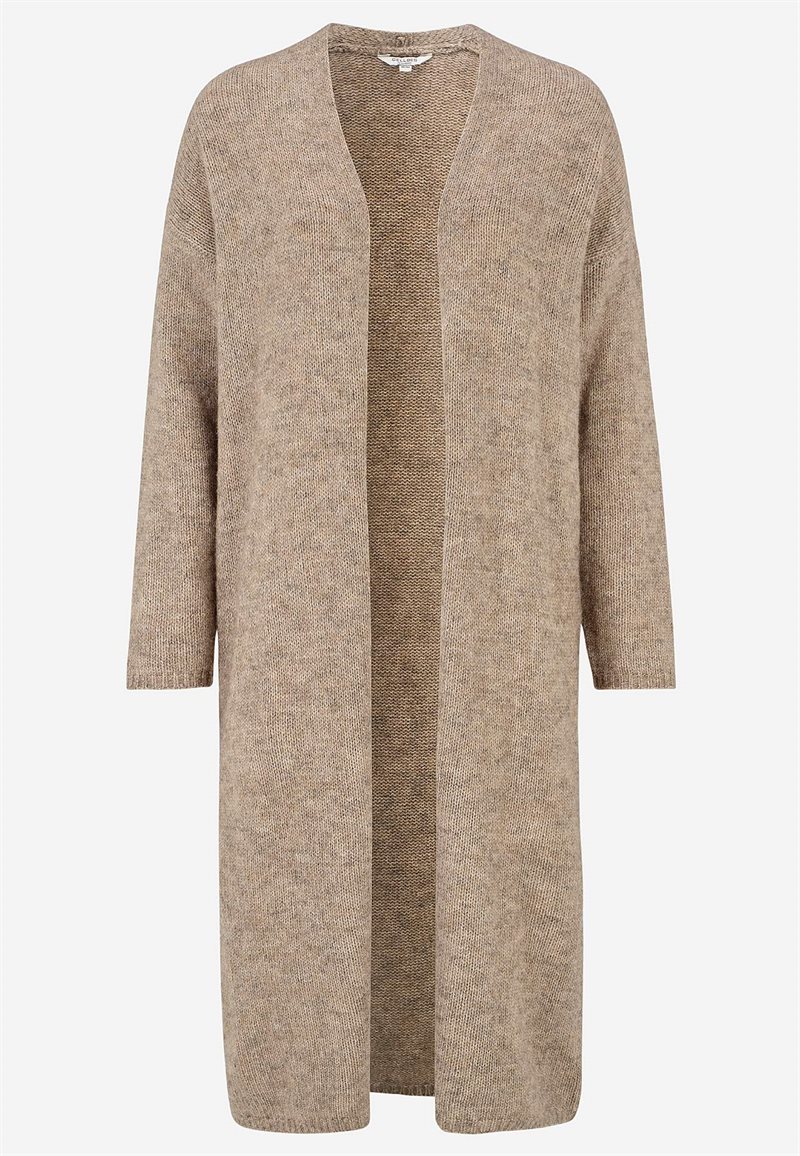 Strikket, lang cardigan
