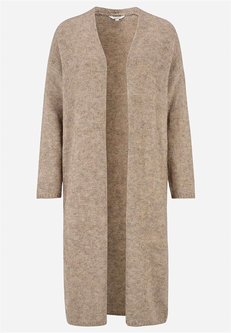 Strikket, lang cardigan