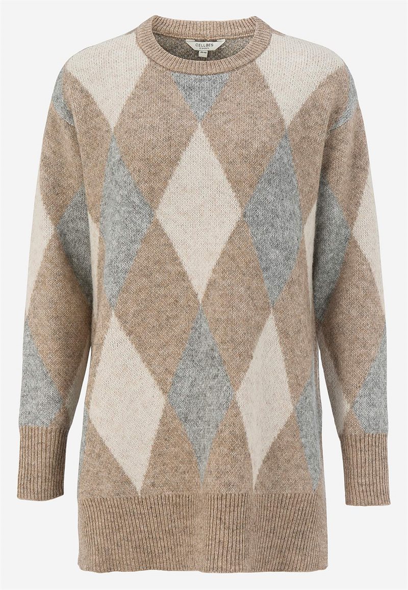 Strikket tunika med slidser