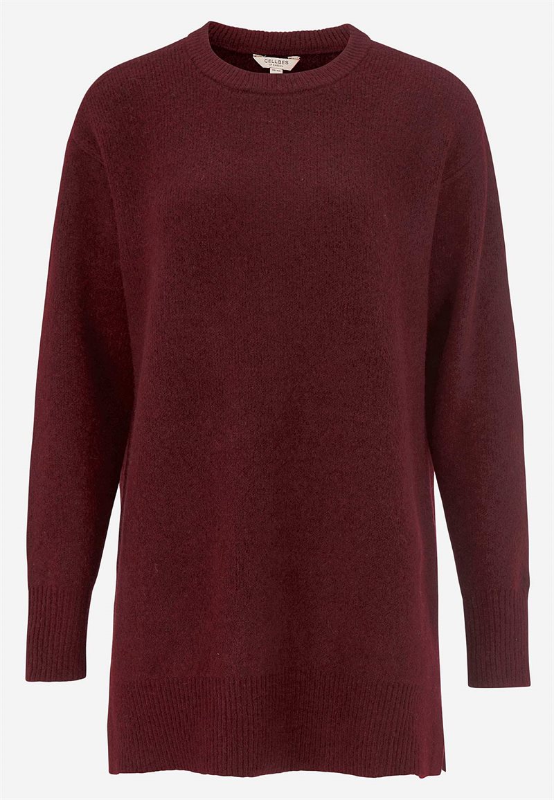 Strikket tunika med slidser