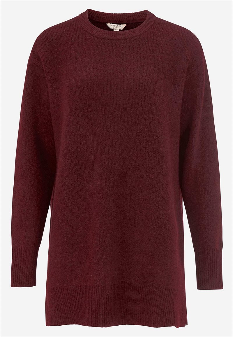 Strikket tunika med slidser