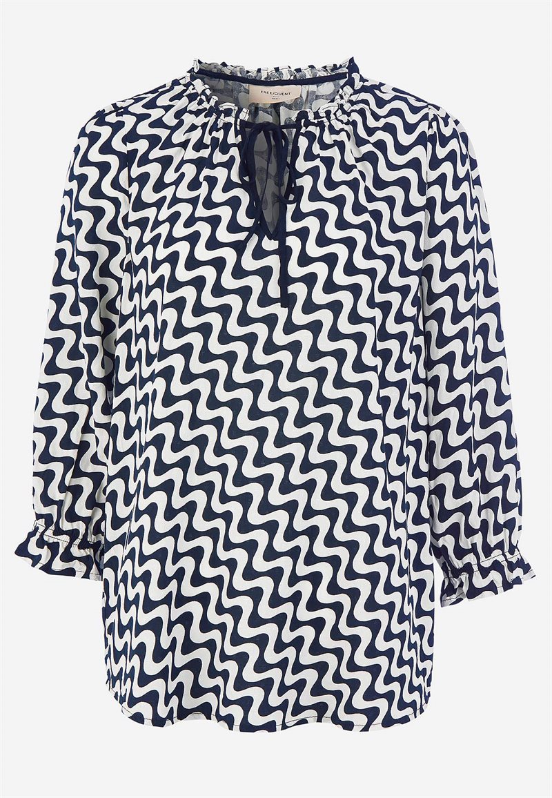 Jacquardvævet bluse