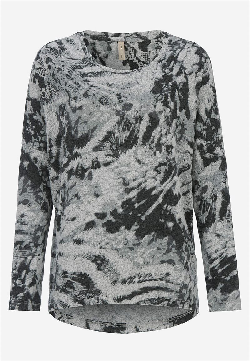 Superblød, mønstret jerseytop