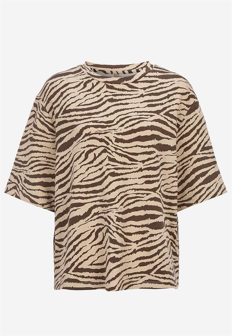 Superblød t-shirt med zebramønster
