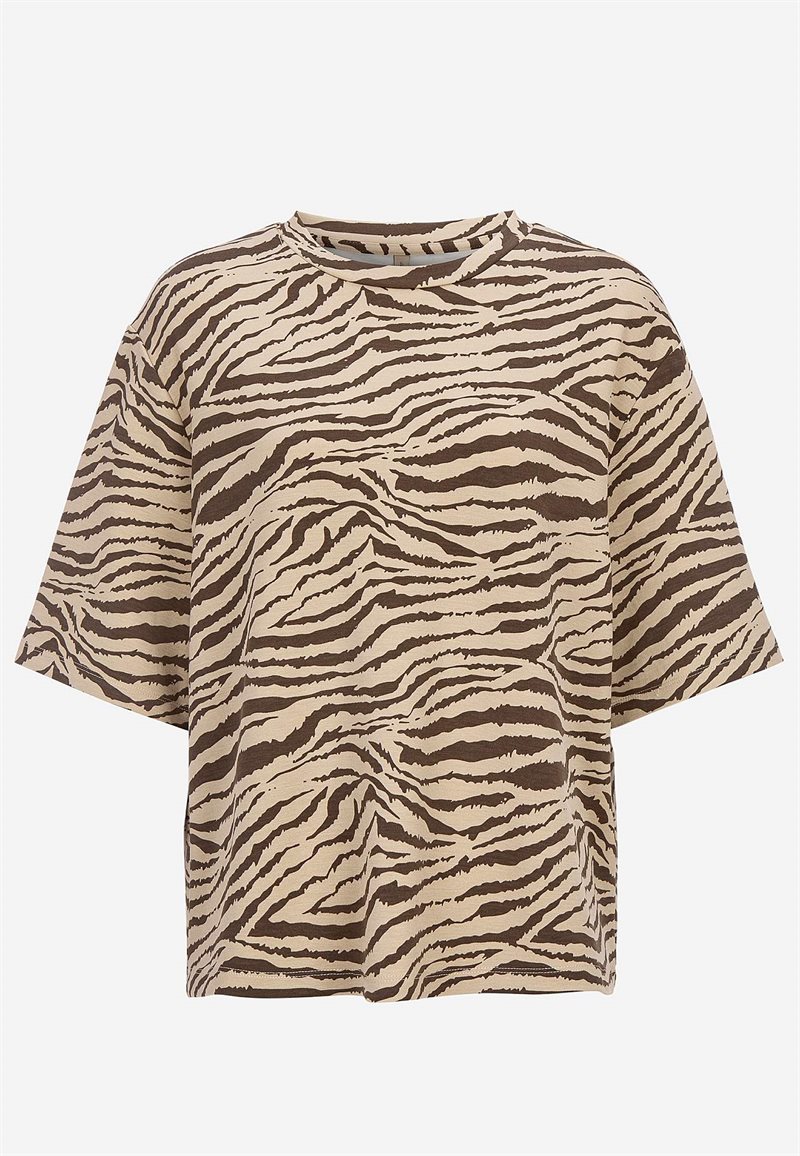 Superblød t-shirt med zebramønster
