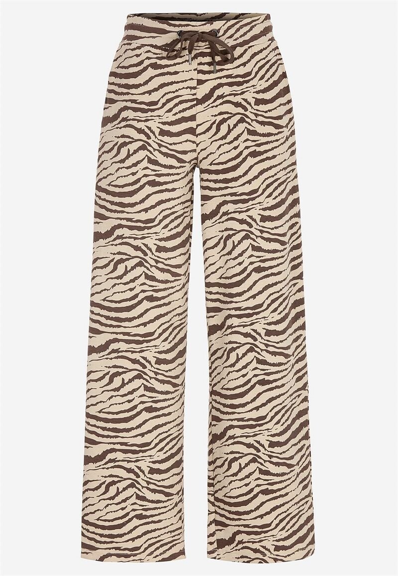 Superbløde jerseybukser med zebramønster