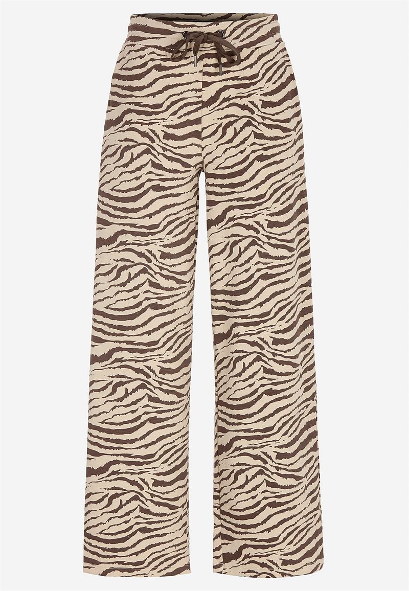 Superbløde jerseybukser med zebramønster