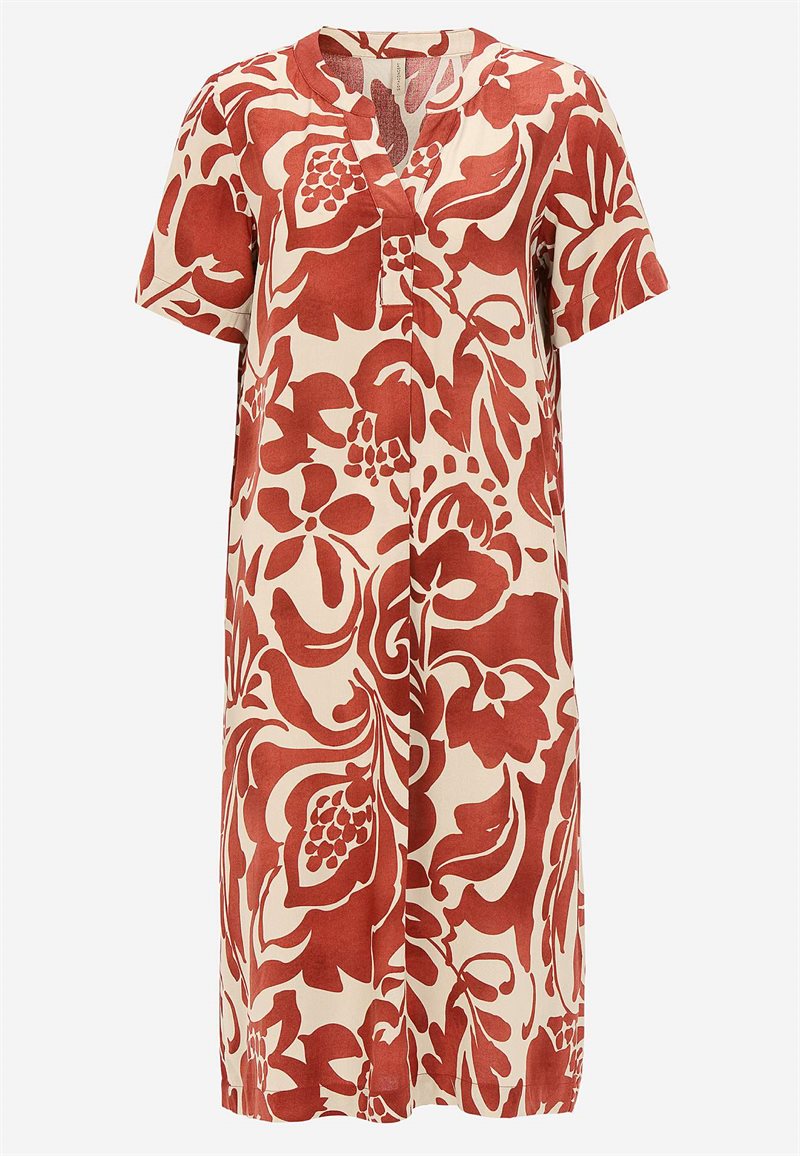 Vævet, mønstret viskosekjole